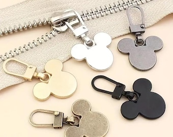 Mickey hoofd rits pull/metalen Mickey hoofd rits pull/Mickey vervangende rits pull/Mickey rits pull voor tas of sweater