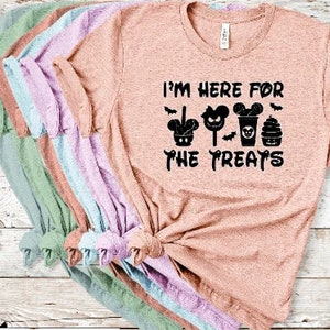 I&#39;m Here for The Treats Halloween Mickey Unisex T-Shirt/Disney Halloween Shirts/Disney Matching shirts/Mickey Treats /Mickey&#39;s Not So Scary