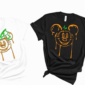 Mickey  or Minnie Pumpkin Unisex T-Shirt /Disney Halloween/Glow in Dark Mickey or Minnie/Disney Matching Shirt/Mickey&#39;s Not So Scary