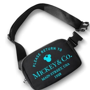 Please Return to Mickey and Co Belt Bag/Disney Belt Bag/Disney Crossbody/Disney Trip Fanny Pack/Mickey Belt Bag/Disney Trip Bag