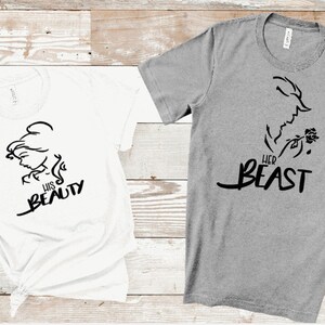 His Beauty, Her Beast Matching Unisex T-Shirt/Disney Couples Shirt/Belle and Beast Shirt/Matching Disney Shirts/Beauty and the Beast Shirts
