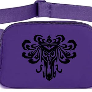 Haunted Mansion Wallpaper Image Halloween Disney Belt Bag/Disney Haunted Masion Belt Bag/Disney Glow in Dark Crossbody/Mickeys Not So Scary