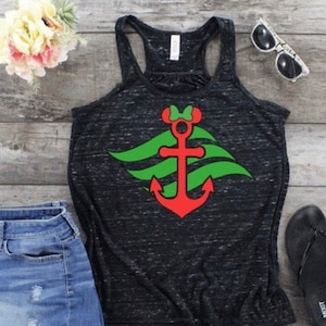 Christmas Cruise Mickey or Minnie Anchor Tank/Very Merrytime Disney Cruise Tank/Mickey Anchor Tank/Minnie Anchor Tank/ Disney Family Cruise