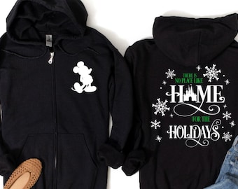 Es gibt keinen Platz wie zu Hause für die Hoildays Disney Zip Hoodie Sweatshirt/Süßer Disney Hoodie/Disney Trip Hoodie/Disneyland Hoodie