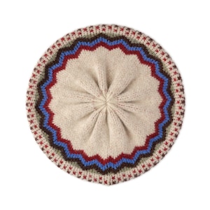 Fair Isle Lambswool Beret: Scottish Knit Hat