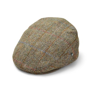 Harris Tweed Flat Cap - City Sport - Cool Comfort -  Country Green 4345