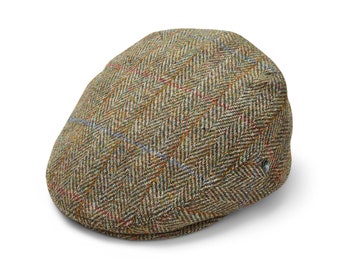 Vintage 70s London Fog Herringbone Flat Cap, USA Made 