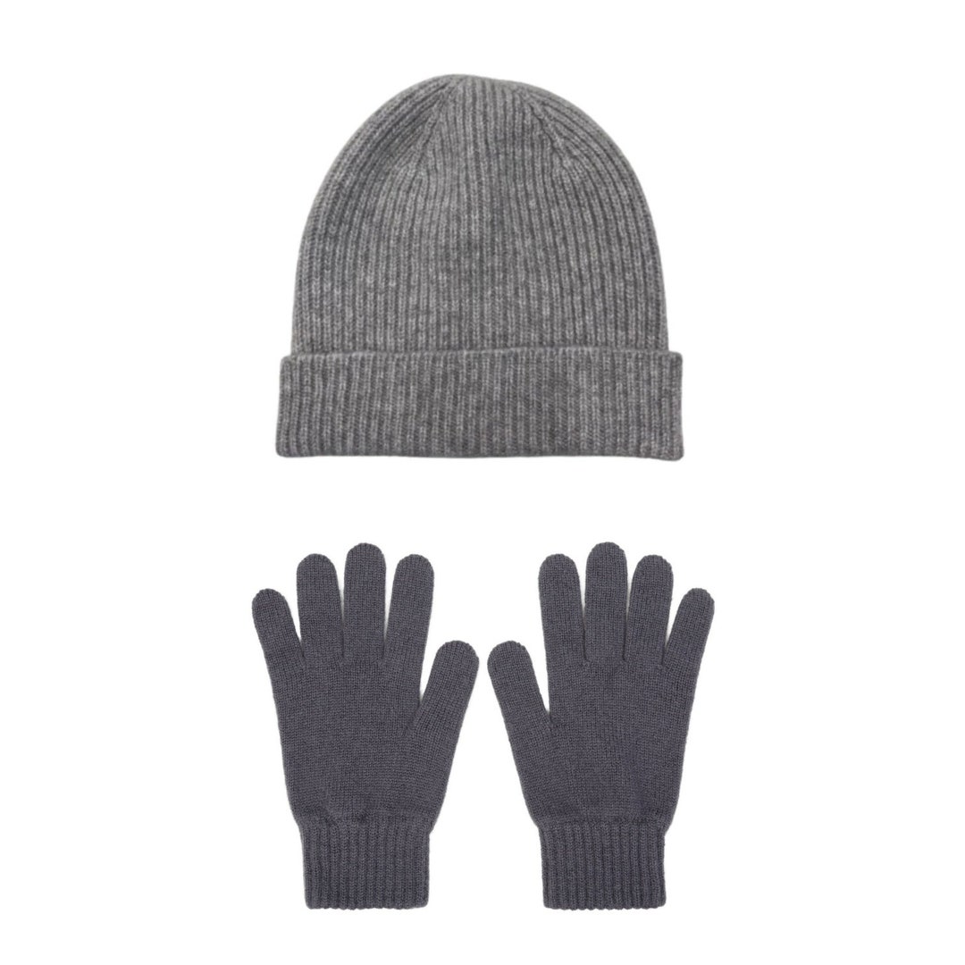 Cashmere Beanie Hat and Gloves Set Ultra Warm Winter Gift Etsy