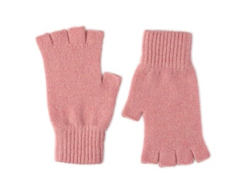 Mitaines pour femmes | Demi-doigts pour femme | Mitaines en laine | Gants chauds | Cadeau pour elle | Iona | Laine d'agneau Lomond