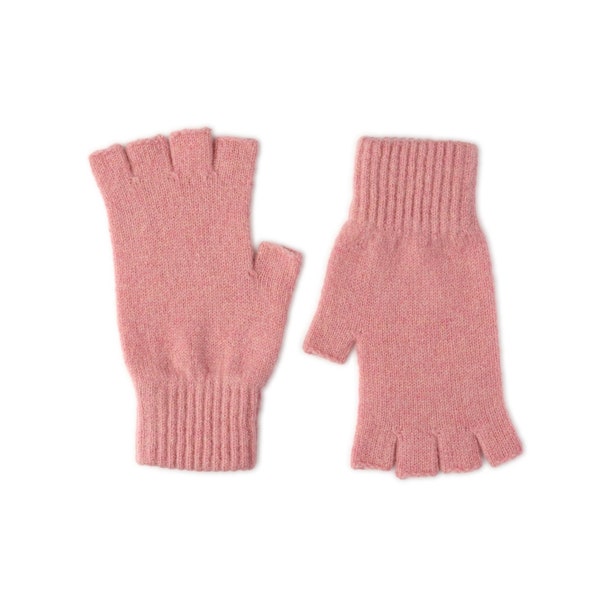 Lambswool Fingerless Gloves: Women's Half Finger Warm Gloves