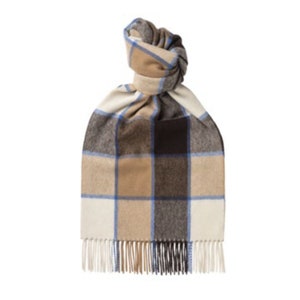 Pure Cashmere Tartan Scarf: Hand-Cut Tassels, Winter Accessory