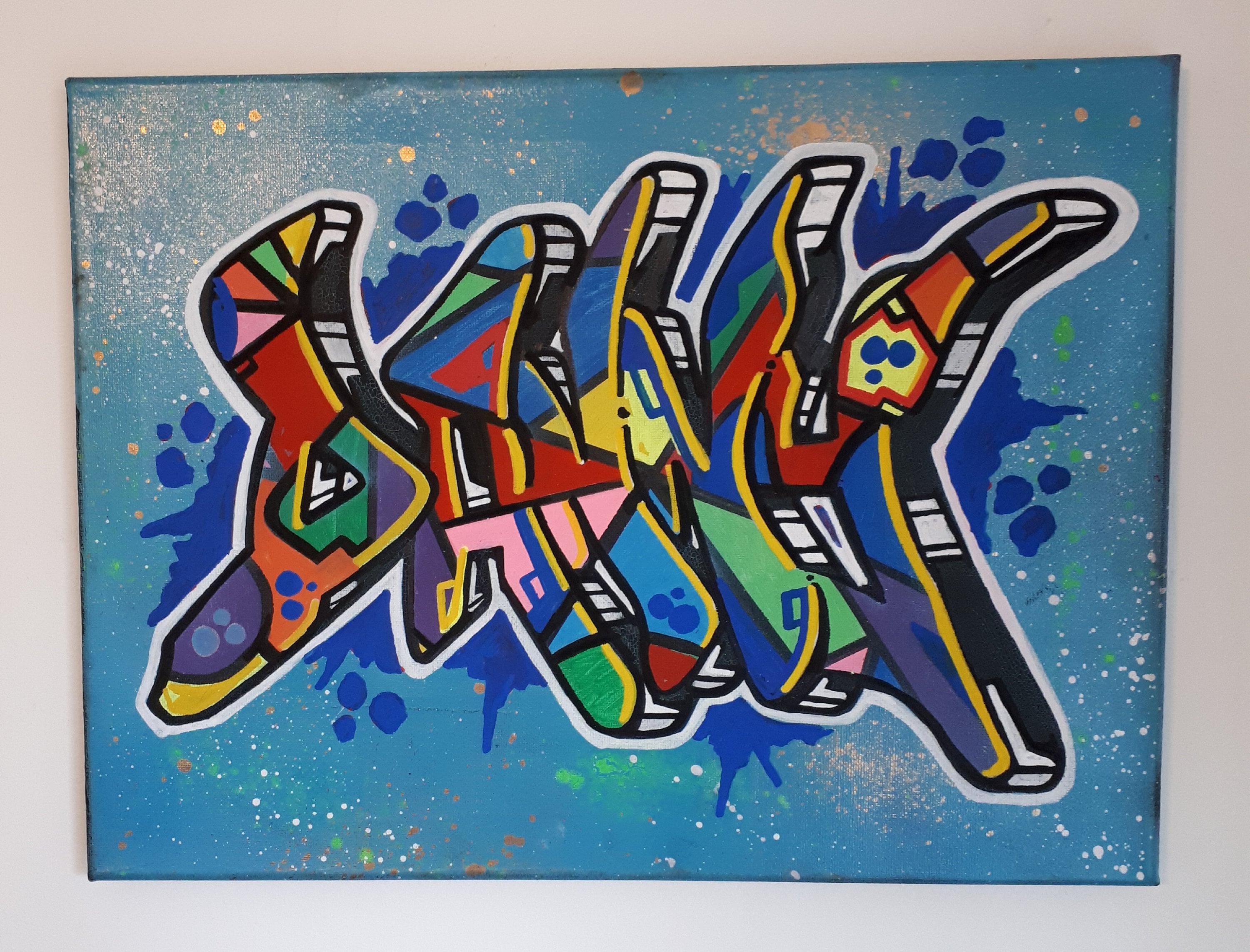 DANNY 16 X 12 Graffiti Canvas Etsy