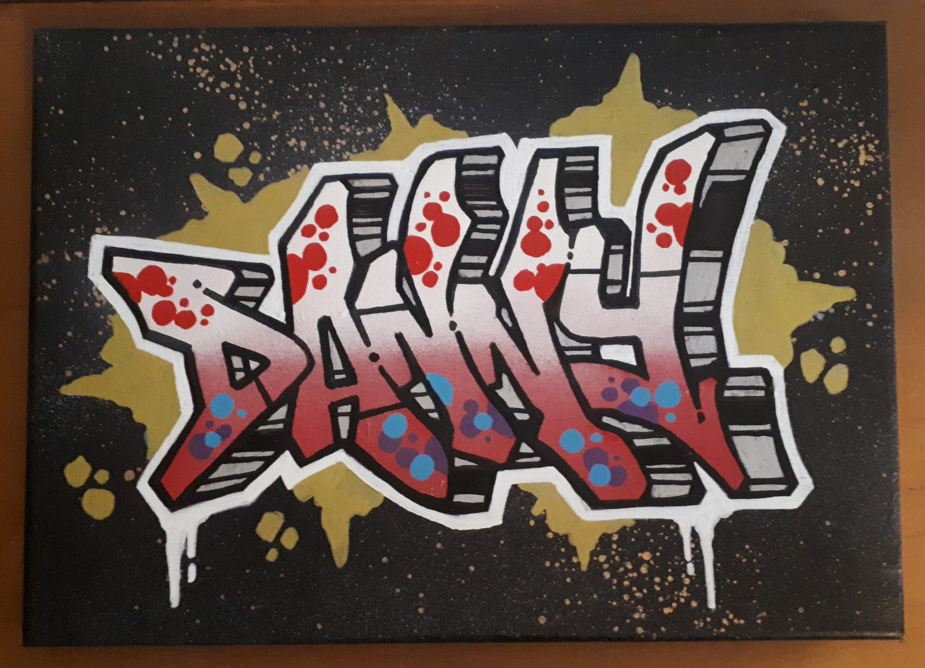 DANNY 14 X 10 Your Name in Graffiti Canvas Etsy