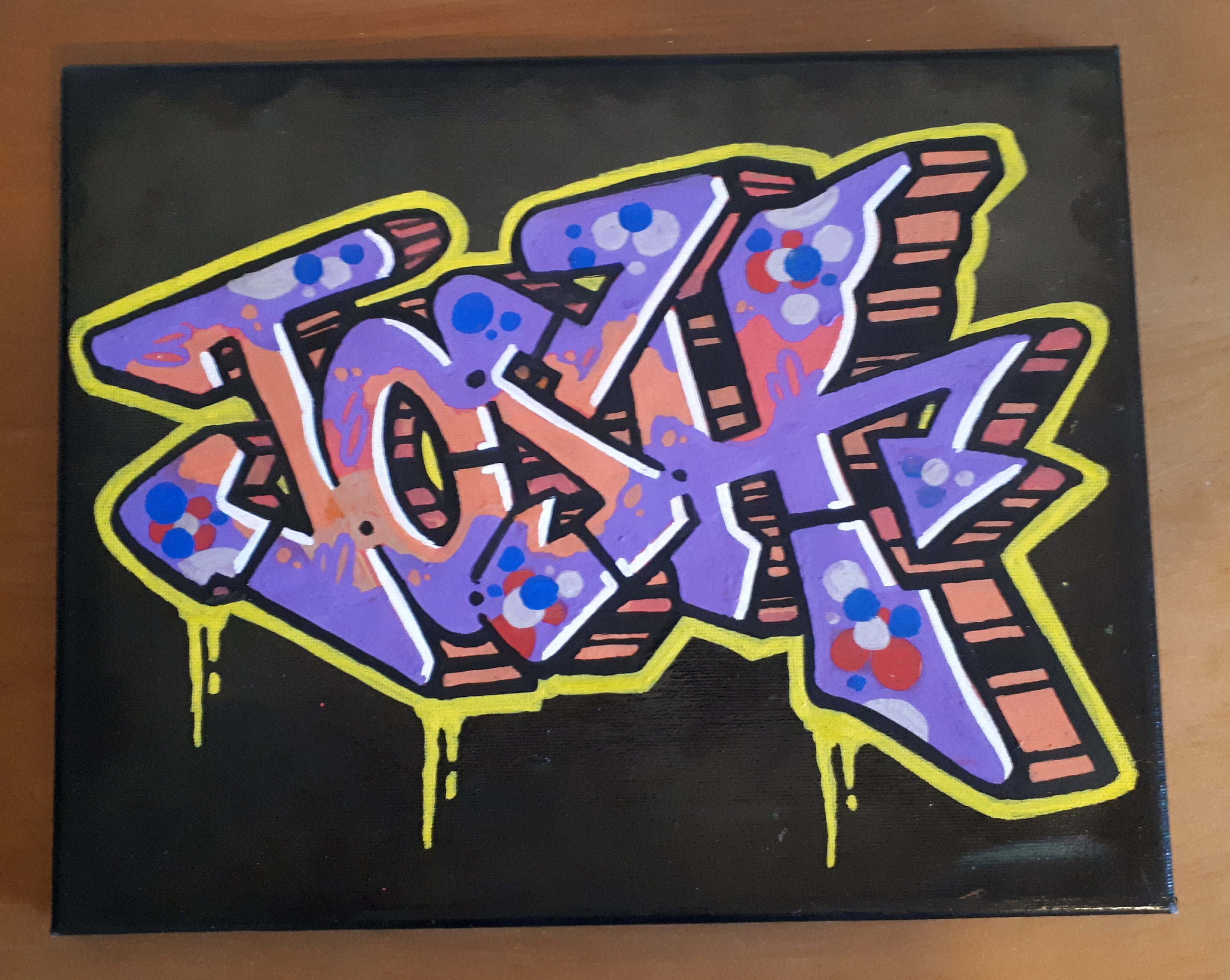 JOSH 12 x 9.5 Graffiti Canvas Etsy