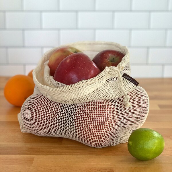 Organic Cotton Produce Bags Etsy