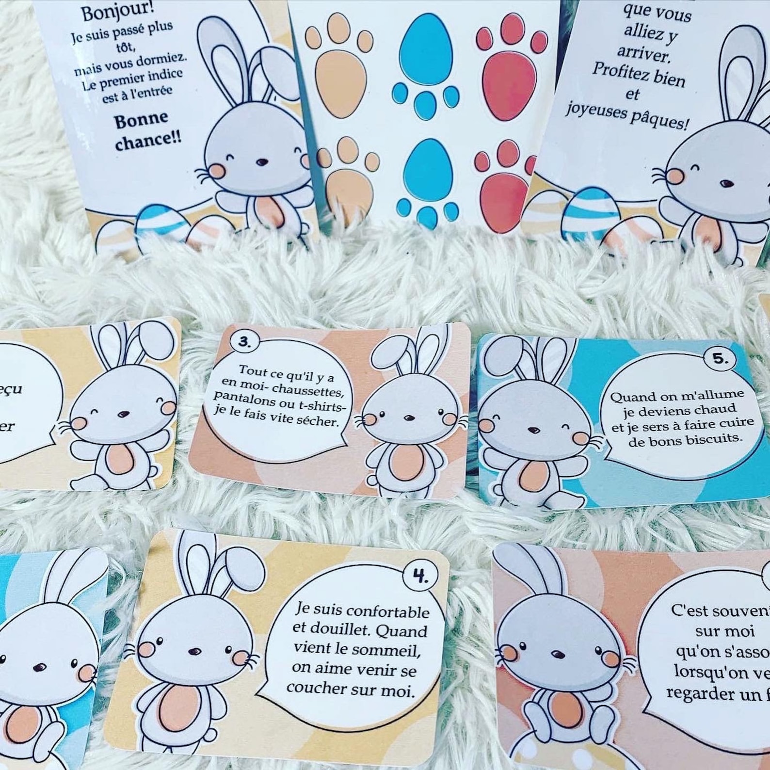 Chasse aux œufs pistes avec énigmes Etsy