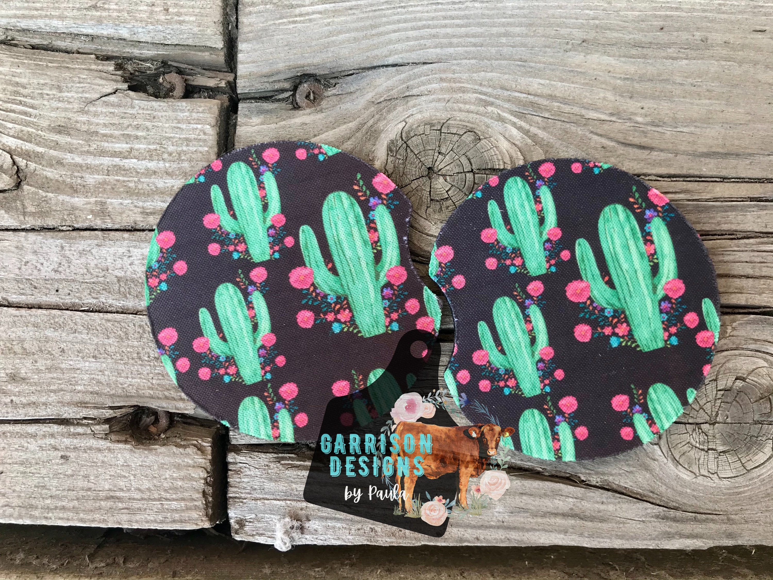 Car Coasters Western Car Coaster Car Accessories Rustic Car Etsy