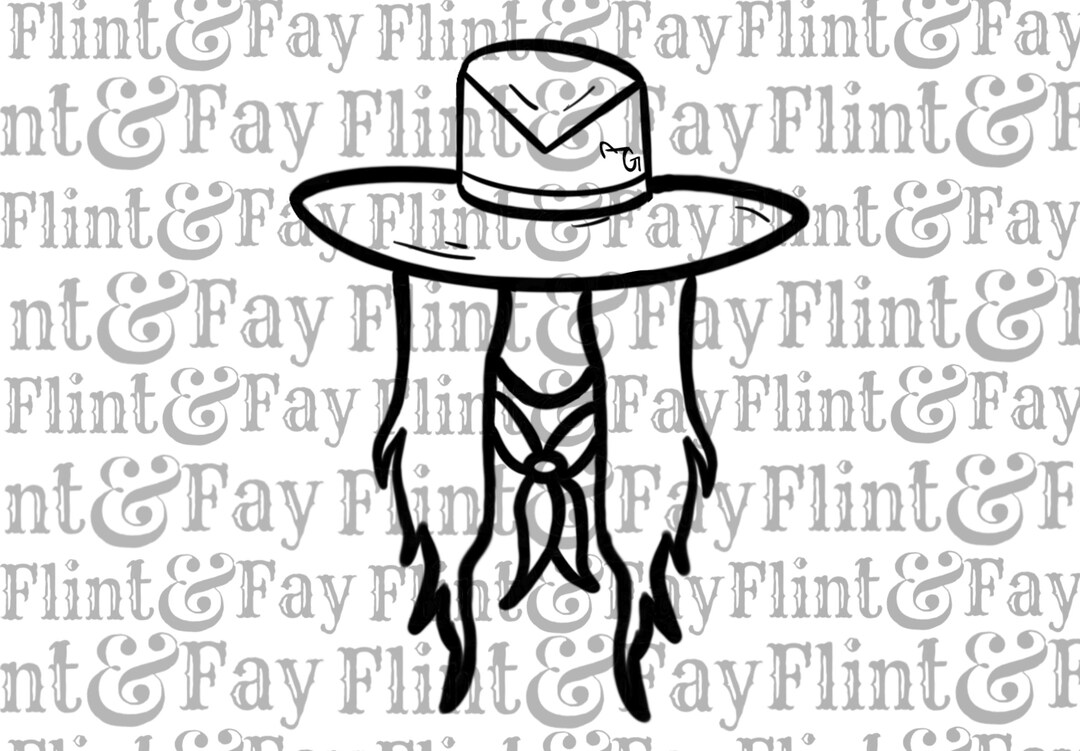 Cowgirl Outline Png Cowgirl Outline Clipart Etsy