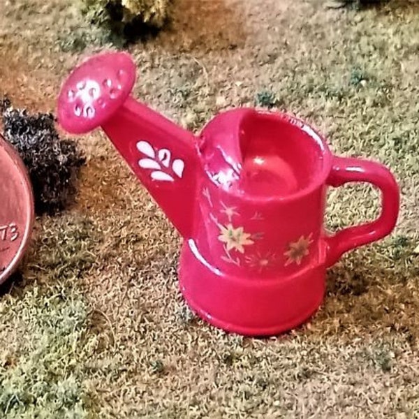 Miniature Watering Can - Miniature for your Lemax Dept 56 Spooky Town Halloween Village Display Dollhouse Fairy Garden Model Railroad Train