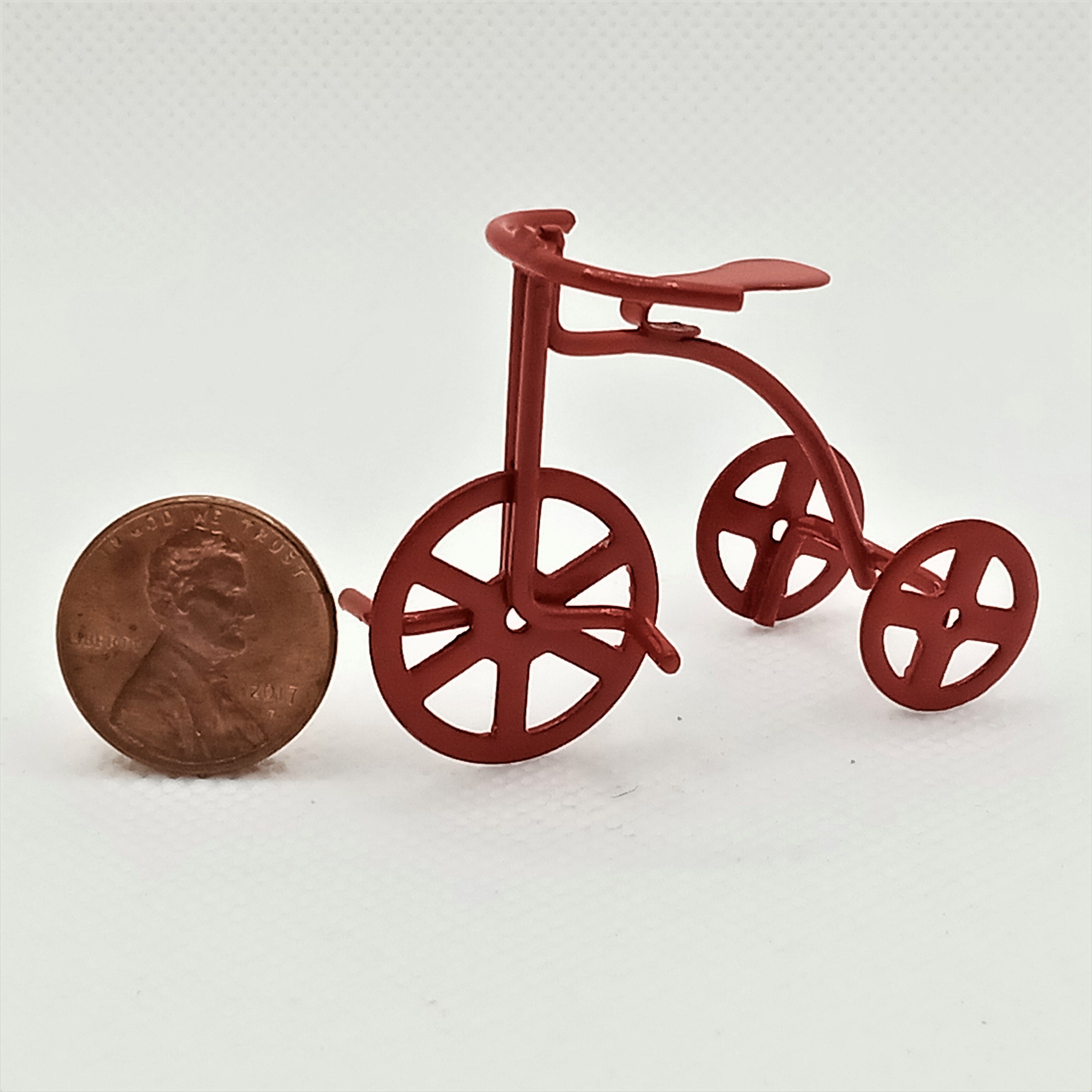Miniature Tricycle Red for Your Lemax Dept 56 Spooky Town Halloween