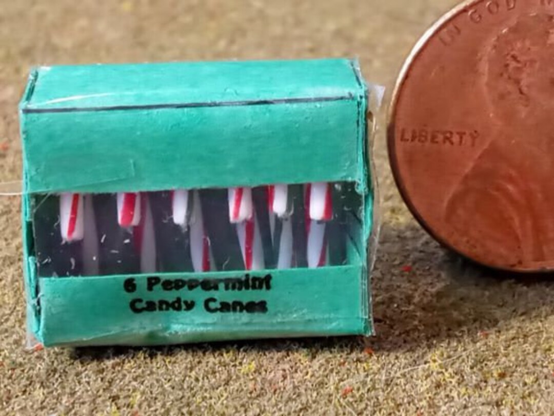 Miniature Box of Candy Canes Miniature for Lemax Dept 56 Etsy