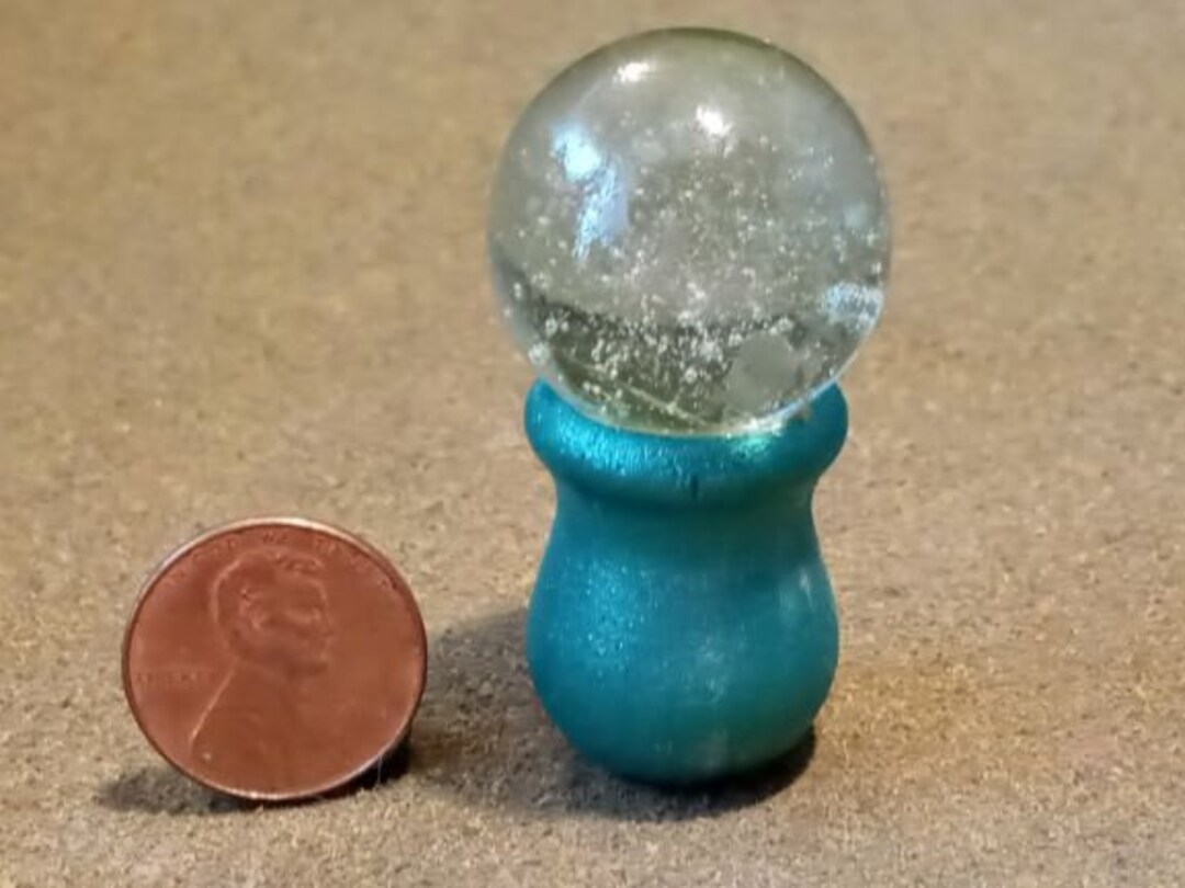 Miniature Crystal Gazing Ball Miniature for Lemax, Dept 56, Spooky Town, Halloween Village