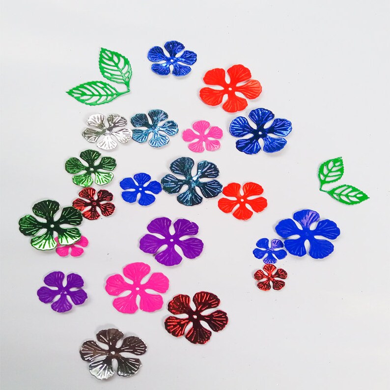 Die Cut Flowers 4 Sizes 5 Colors 20 Pieces Etsy