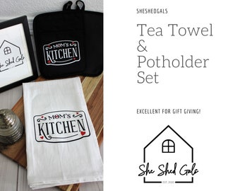 Ask Me About My Fabric Stash Towel & Potholder Set
