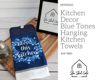 Hanging Hand Towels - Blue Tones