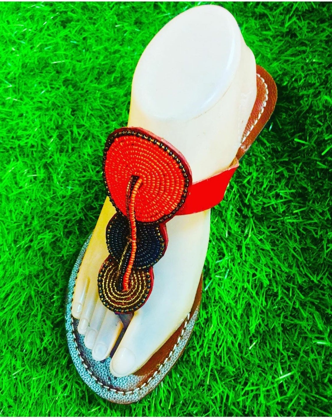 African leather masai sandali Masai for ladies/Men.Chaussures | Etsy