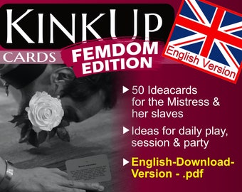 KinkUp - Femdom Edition Kinky Cards | Digital Download | Gift for Boyfriend Girlfriend | Sex Coupon | Kinky Coupons | kinky activities