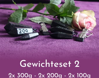 Gewichteset 2 - Nippelgewichte Gewichte Mawaklemmen mit Haken Allzweckgewichte 100g 200g 300g