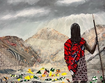 Samburu warrior painting