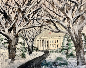 White House in winter