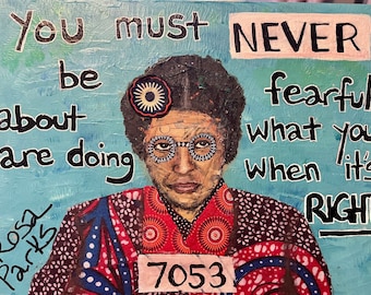 Rosa Parks portrait quote