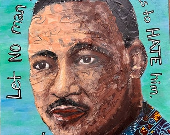 MLK multimedia quote painting