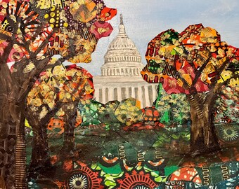 US capitol in autumn