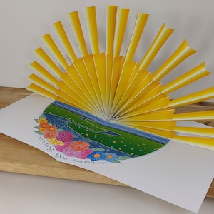 Pop Up Sunshine Card, 3D Sunshine Card, Pop Up Birthday Card, Pop Up Get Well Card, Pop Up Thinking of You Card, Choose your Greeting Card