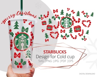 Merry christmas svg, Christmas tumbler, Starbucks cup svg, Instant download, Svg