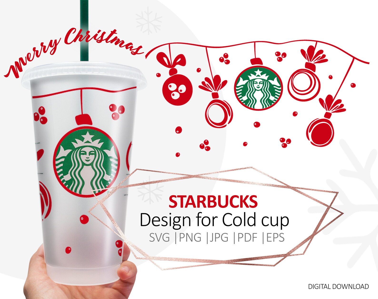Download Christmas Starbucks Cold Cup SVG Custom Starbuck Full Wrap ...
