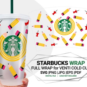 24 Oz Teacher Cold Cup Svg - Teacher Fuel Cup SVG, Best Teacher Pre Sized Venti Full Wrap SVG