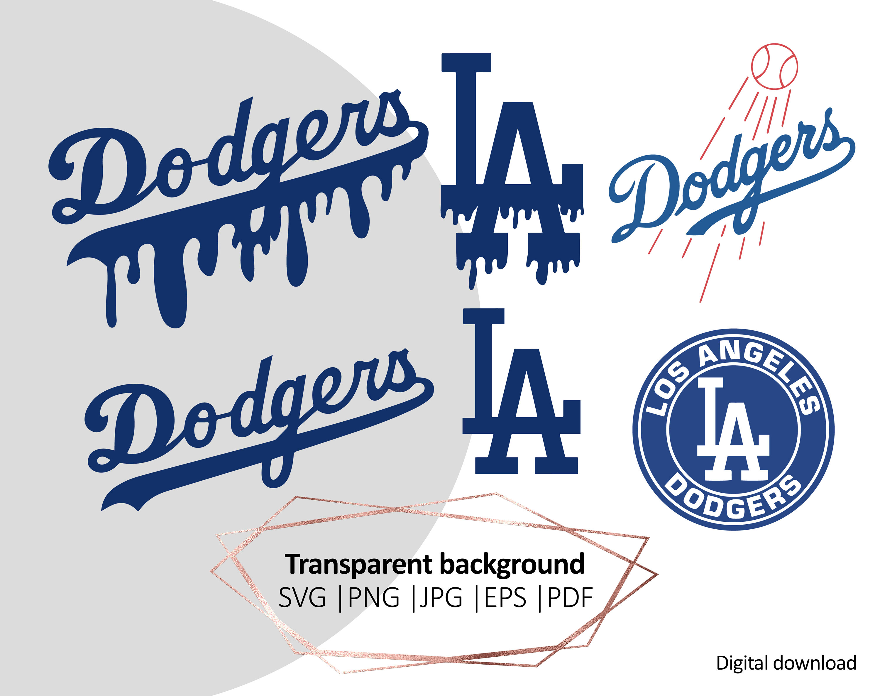 Dripping Dodgers Dodgers Svg Los Angeles Dodgers Baseball | Etsy