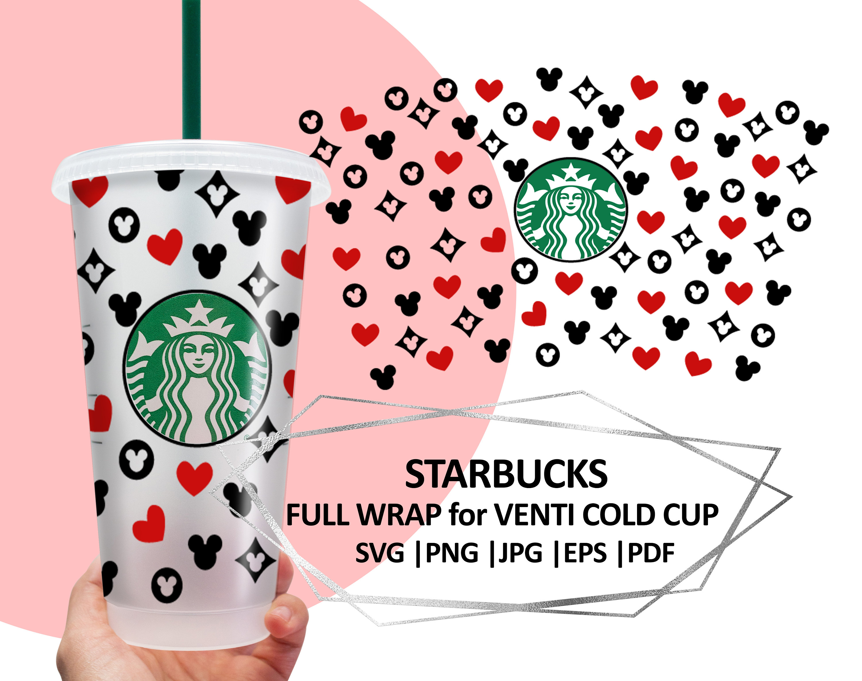 Mermaid Starbucks Cold Cup Wrap 24oz – Cutz Vinyl and Craft Supplies
