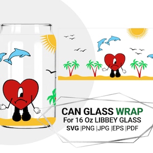 Bad Bunny UVST Album Cover - UVDTF Beer Can Glass Wrap (Ready-to