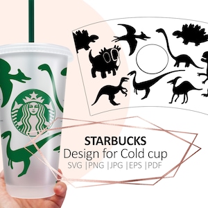 Dinosaur svg, Starbucks cup svg, Instant download Svg
