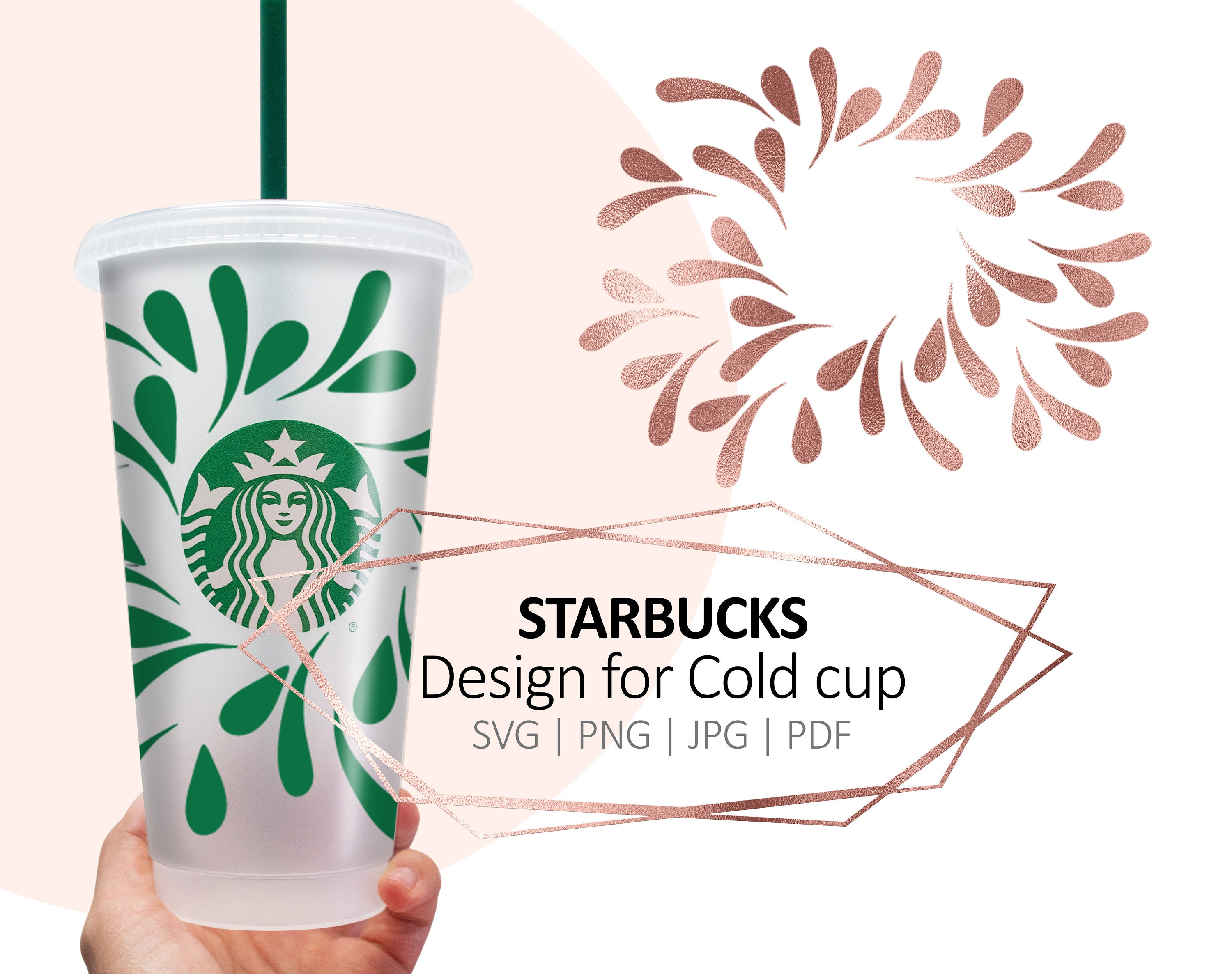 Floral Starbucks Svg File Starbucks Cricut Instant Download Etsy