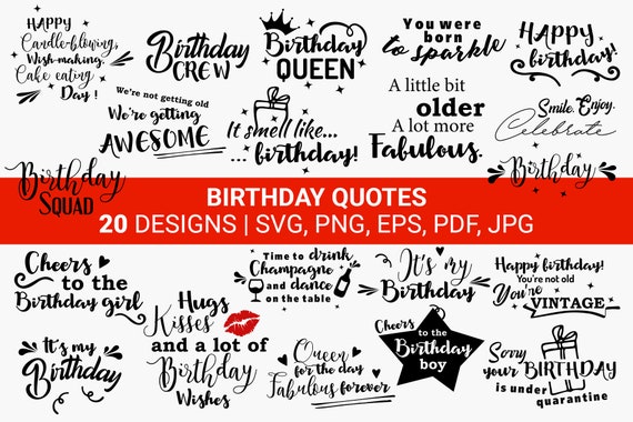 Birthday Bundle SVG Birthday Funny Quotes Happy Birthday - Etsy Canada Birthday Bundle SVG Birthday Funny Quotes Happy Birthday - Etsy Canada