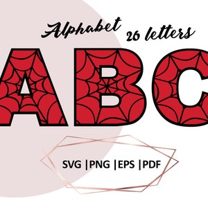 Alfabeto De Aranha, Alfabeto De Homem-Aranha, Letras De Aranha, Letras De Teia De Aranha, Alfabeto De Teia De Aranha Cricut Cut File Clipart Png Eps Svg