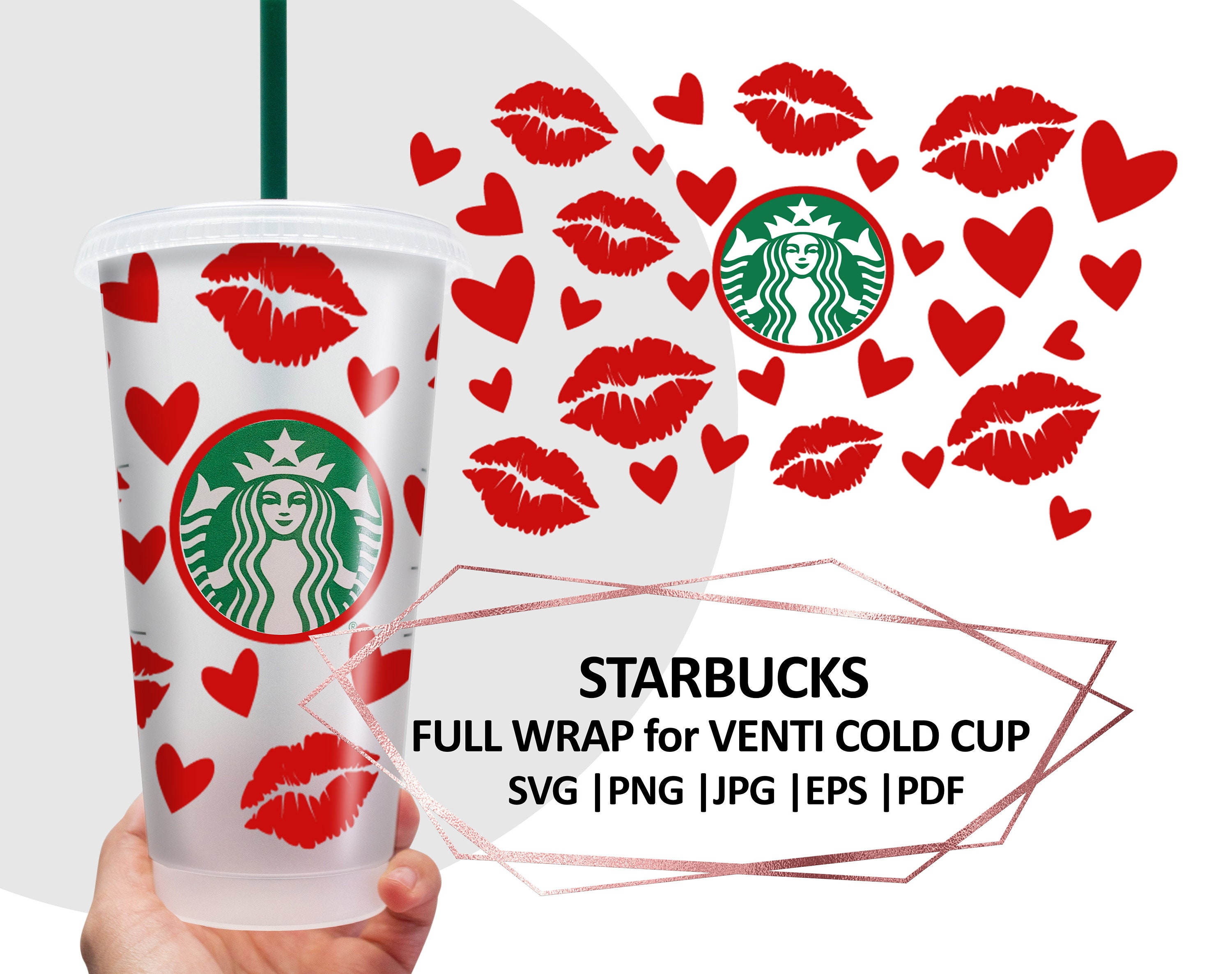 Mickey Wrap Svg, Minnie Wrap Svg, Valentine For Starbucks Cold Cup SVg