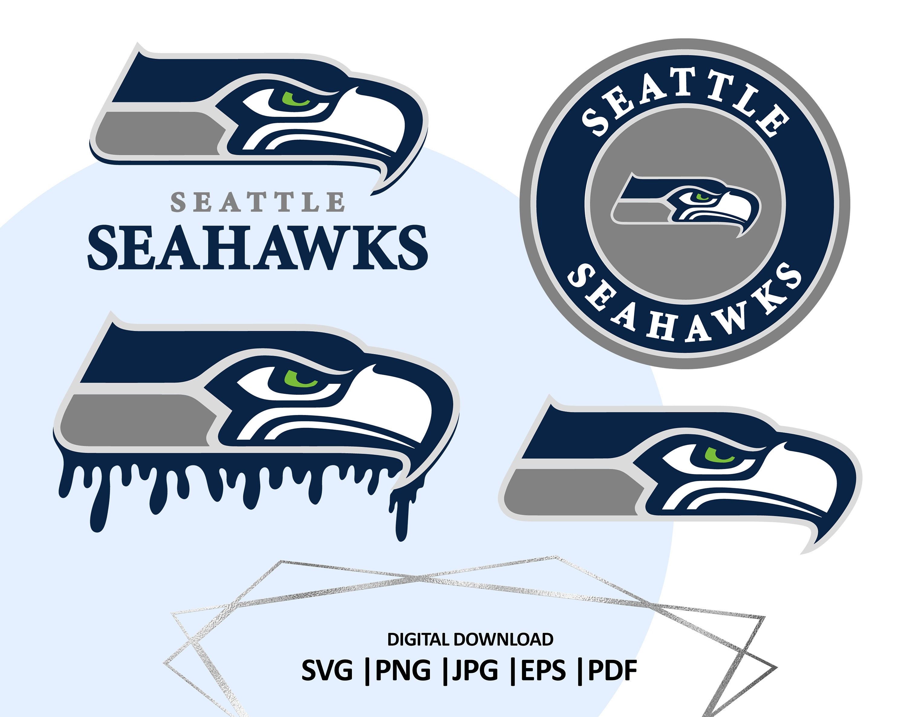 Seattle Seahawks Logo Svg Cut File Seahawks Cricut Digital Files Download Svg Dxf Eps Png Seahawks Clipart Seahawks Vector Art Collectibles Drawing Illustration Deshpandefoundationindia Org